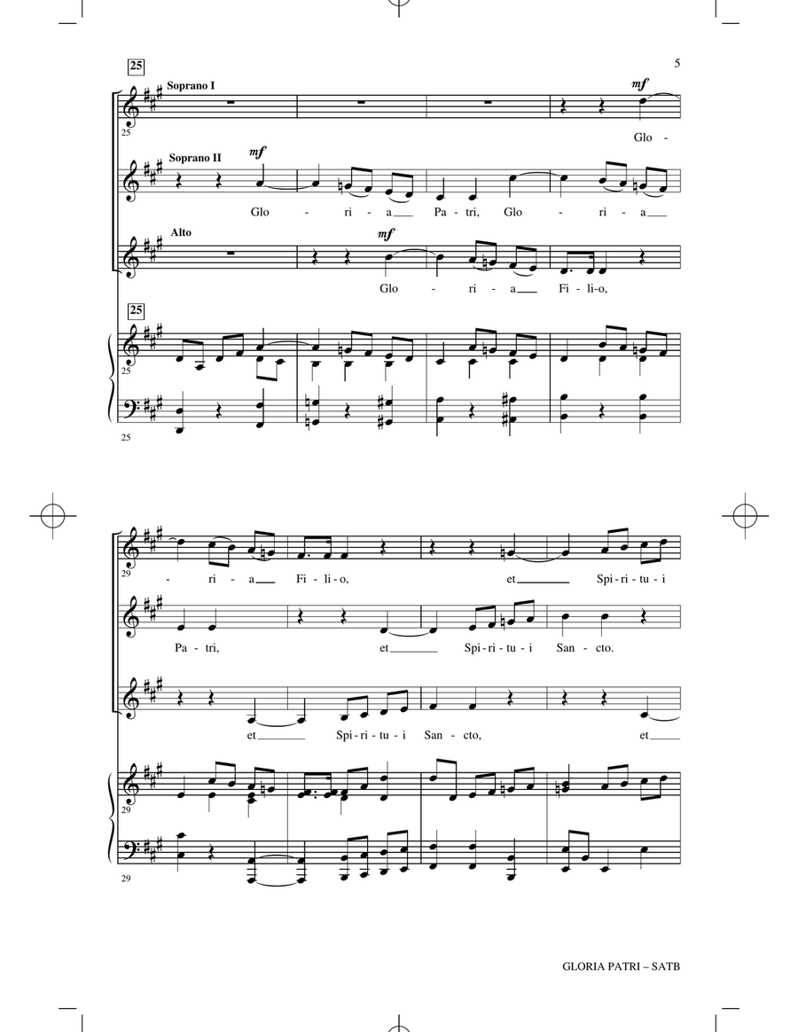 Gloria Patri (from Magnificat, D. 486) (arr. Patrick M. Liebergen) SSA scores gallery preview page 3