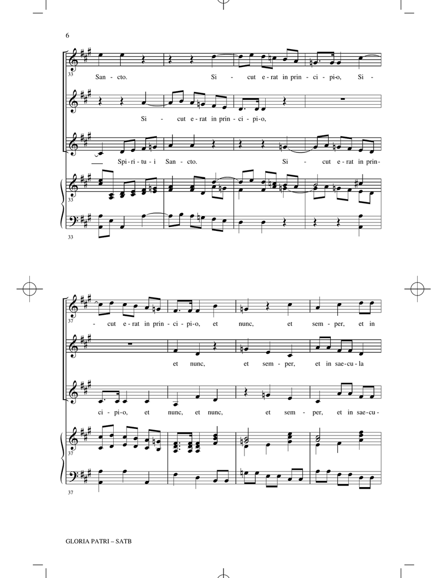 Gloria Patri (from Magnificat, D. 486) (arr. Patrick M. Liebergen) SSA scores gallery preview page 4