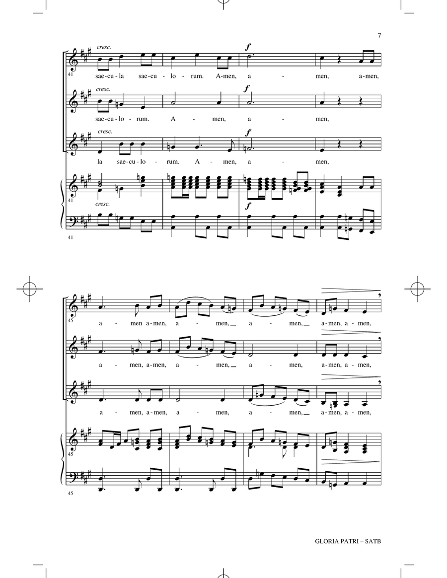 Gloria Patri (from Magnificat, D. 486) (arr. Patrick M. Liebergen) SSA scores gallery preview page 5
