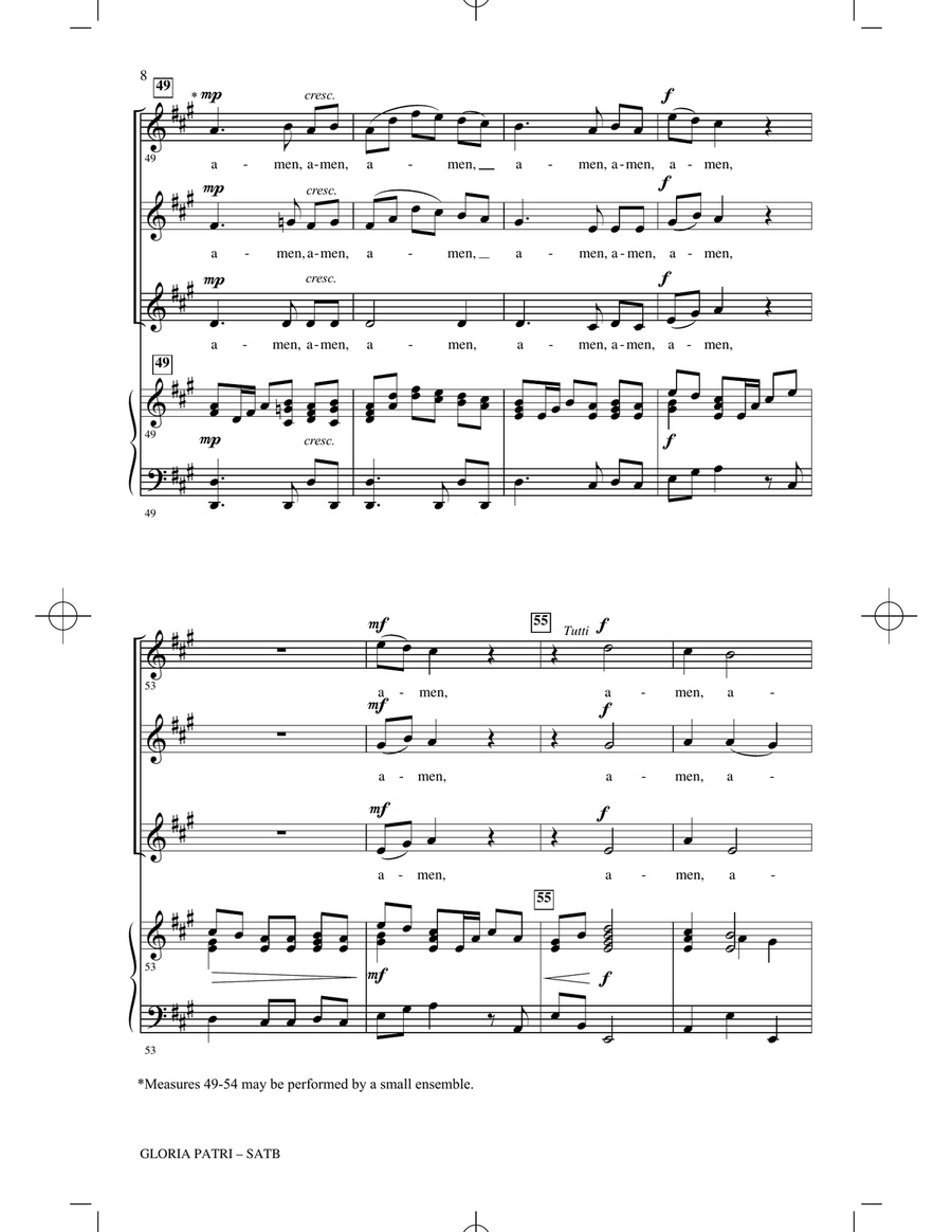 Gloria Patri (from Magnificat, D. 486) (arr. Patrick M. Liebergen) SSA scores gallery preview page 6