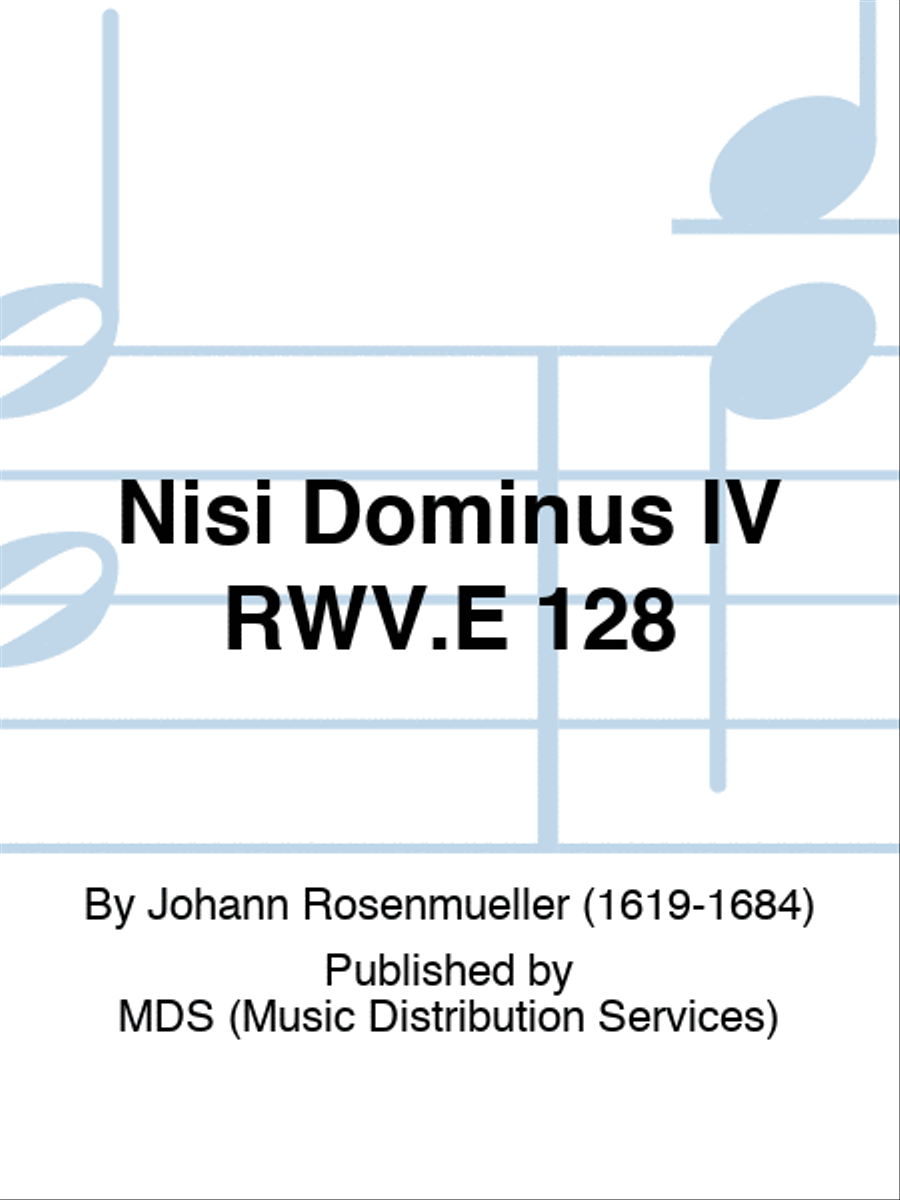 Nisi Dominus IV RWV.E 128 4-Part scores gallery preview page 1