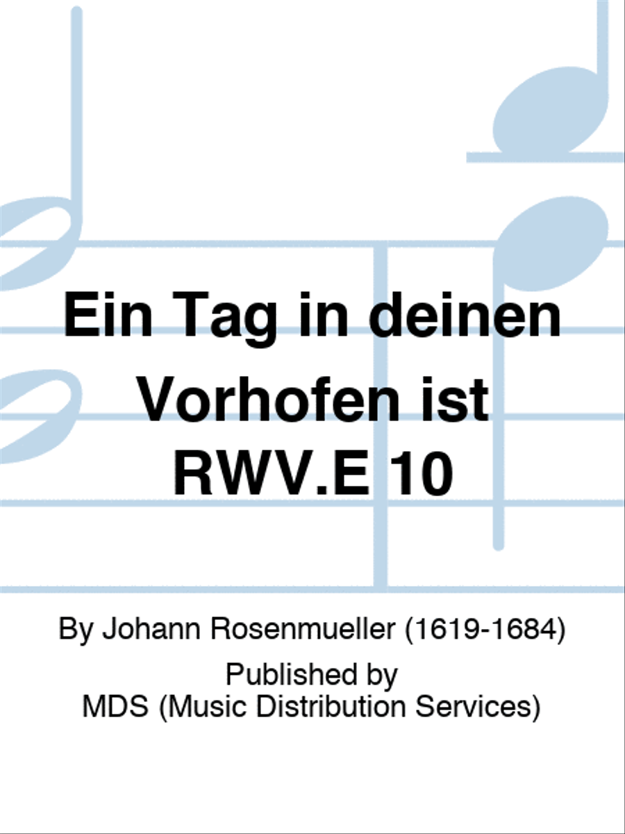 Ein Tag in deinen Vorhöfen ist RWV.E 10 Violin scores gallery preview page 1