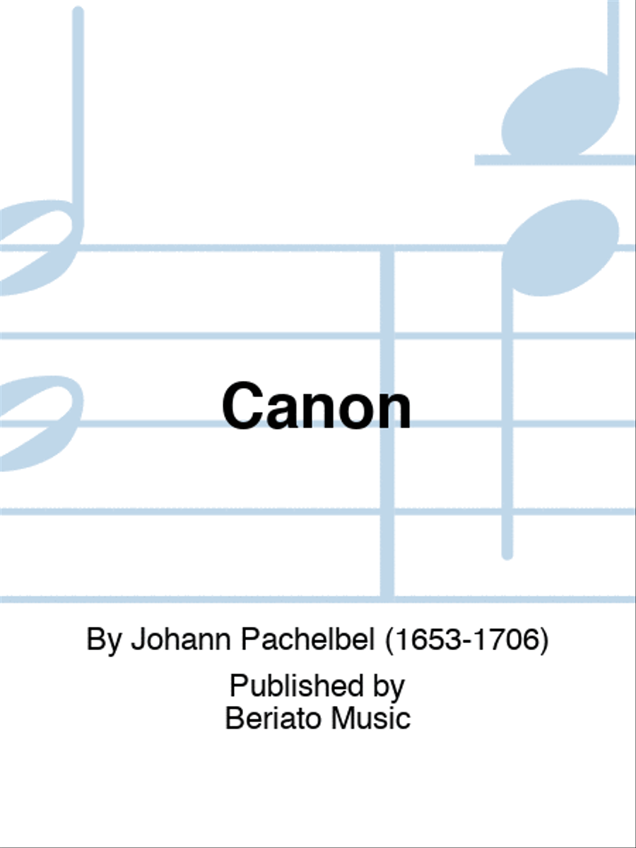 Canon Piano Solo scores gallery preview page 1