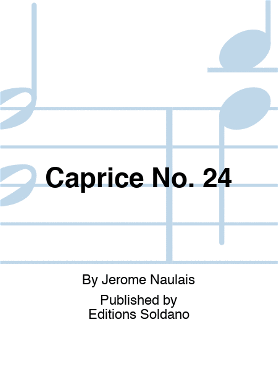 Caprice No. 24 Clarinet scores gallery preview page 1