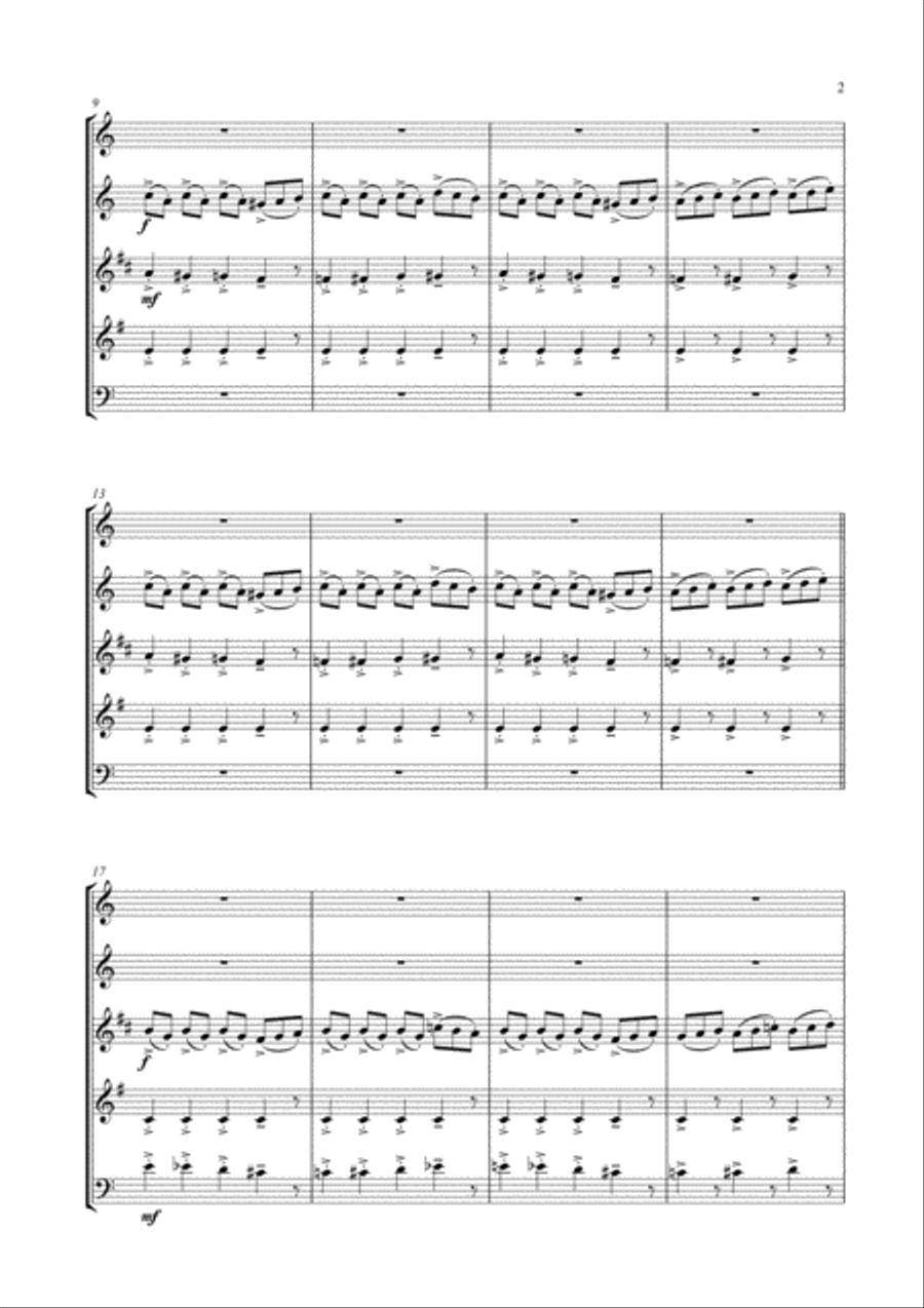 Blue Rondo A La Turk Woodwind Quintet scores gallery preview page 3