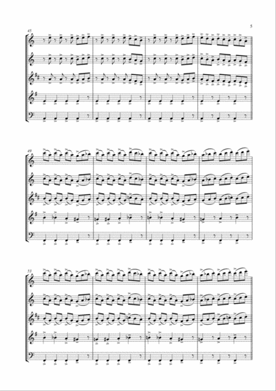 Blue Rondo A La Turk Woodwind Quintet scores gallery preview page 6