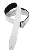 Garment Leather Guitar Strap – White