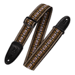 '60s Hootenanny Jacquard Weave Guitar Strap – Brown, Black & Yellow