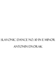 Slavonic dance No 10 in e minor - trio