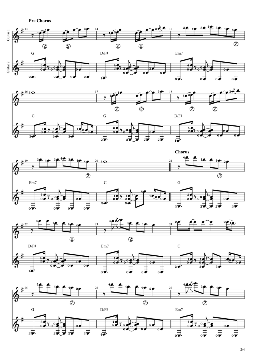 Say You Won't Let Go Acoustic Guitar scores gallery preview page 2