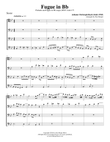 Fugue in Bb for Trombone or Low Brass Quartet
