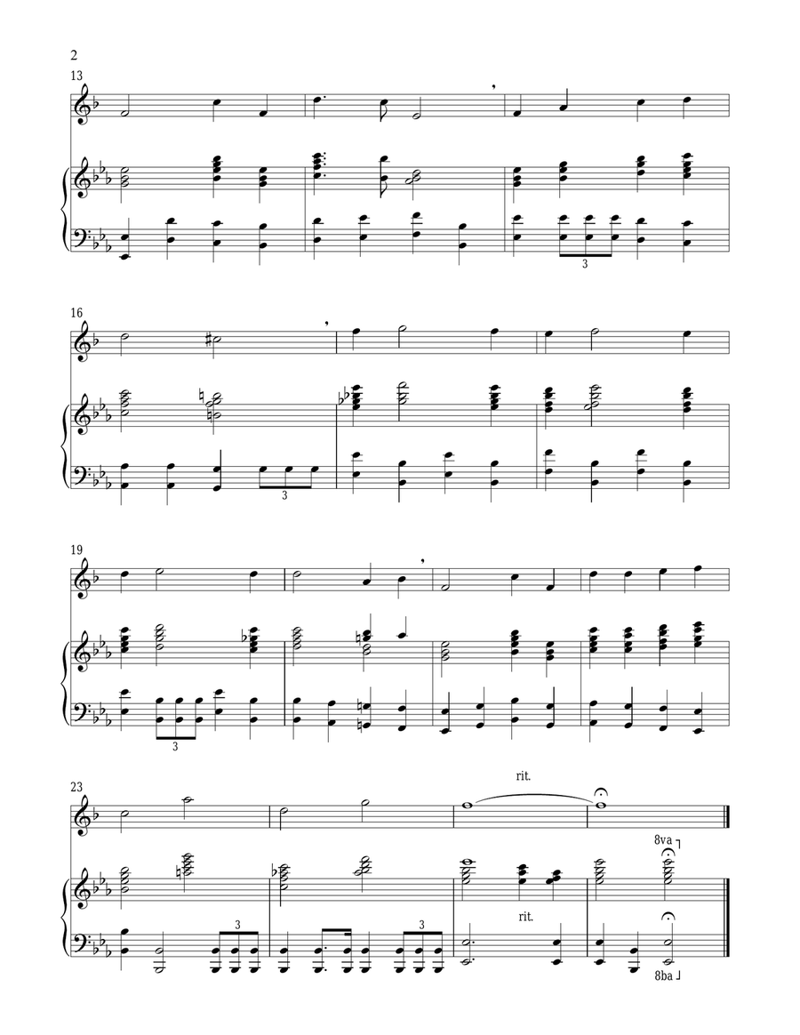 Wedding Processional (from The Sound of Music) Trumpet Solo scores gallery preview page 2