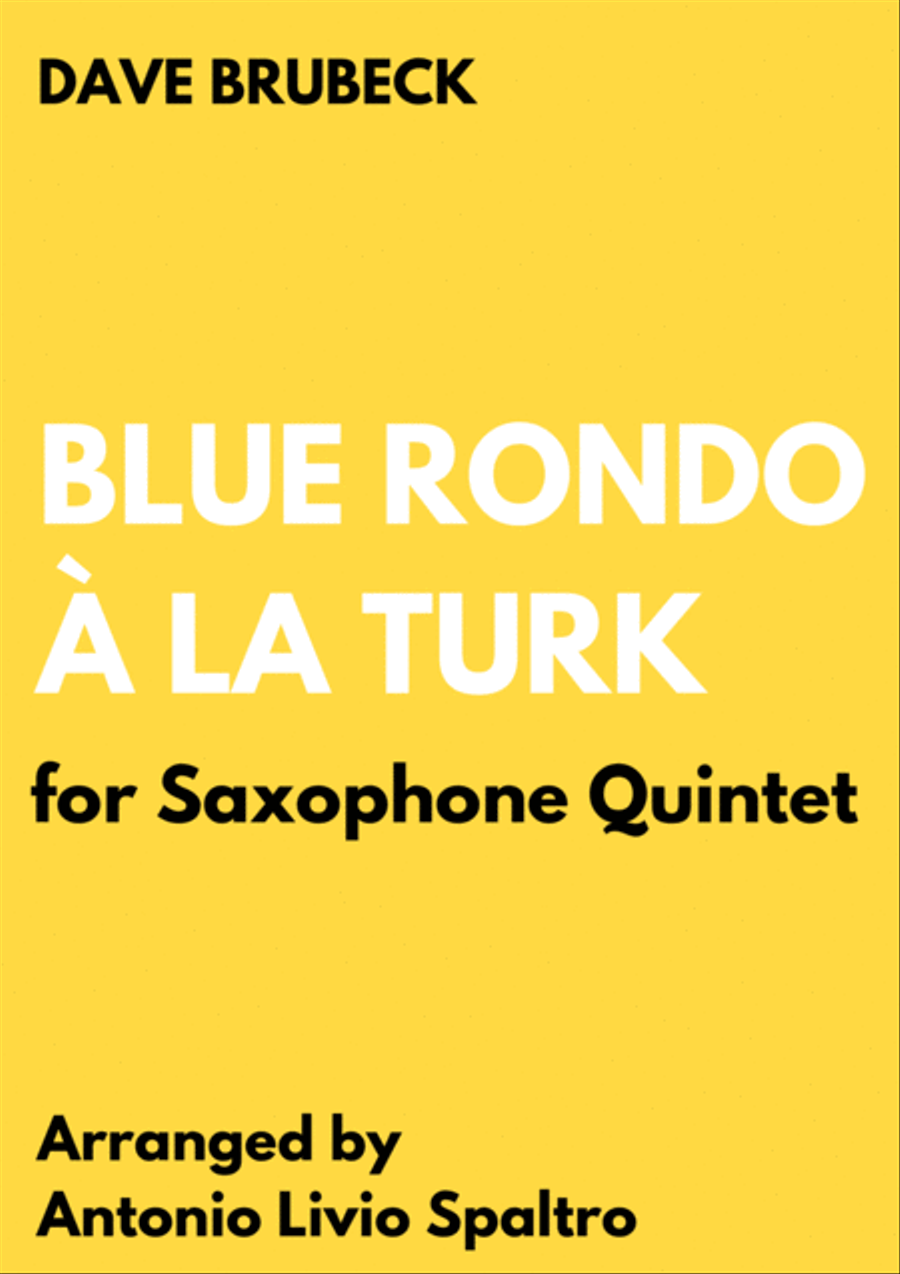 Blue Rondo A La Turk Saxophone Quintet scores gallery preview page 1