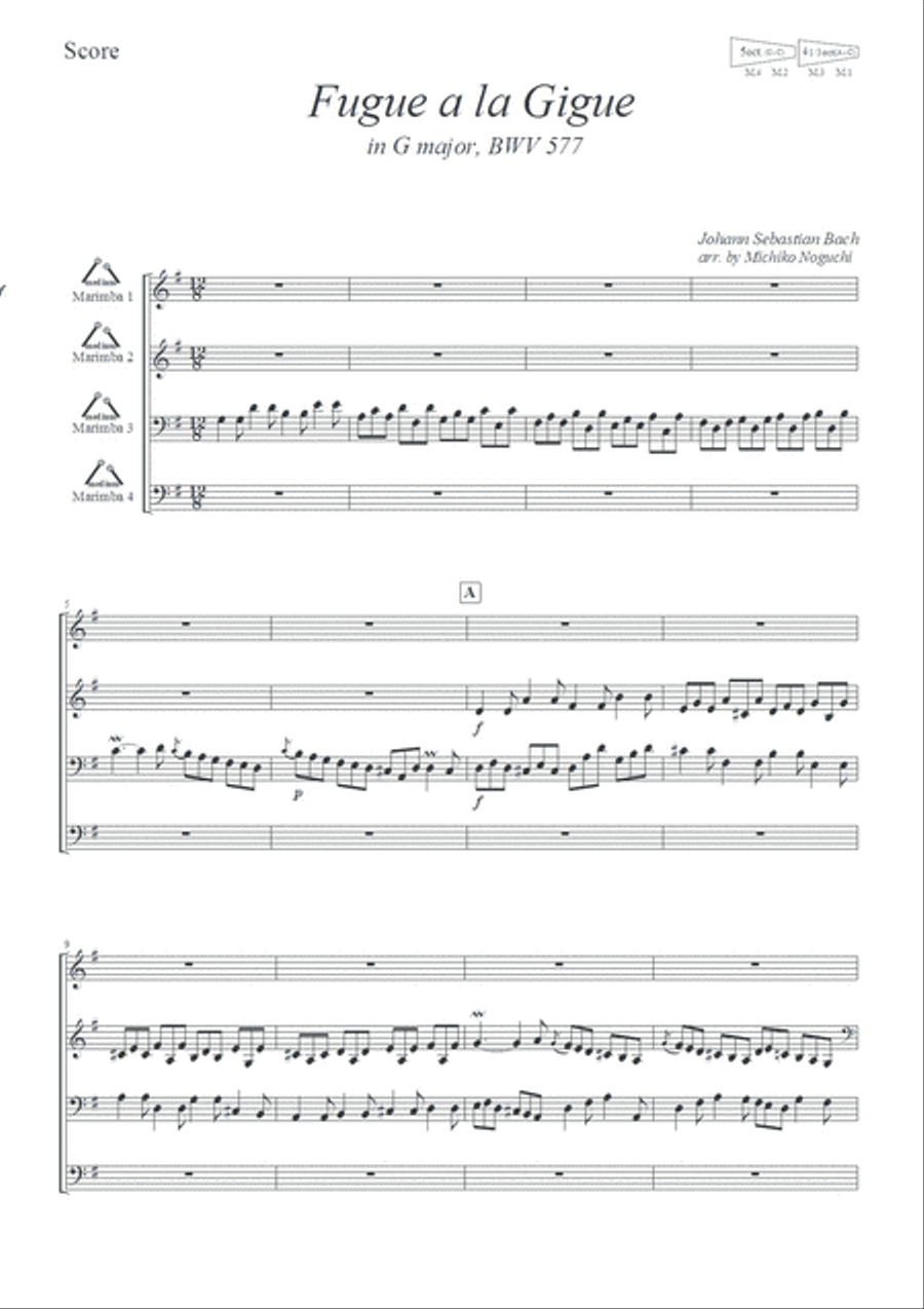 Fugue a la Gigue in G major BWV 577 School and Community scores gallery preview page 2