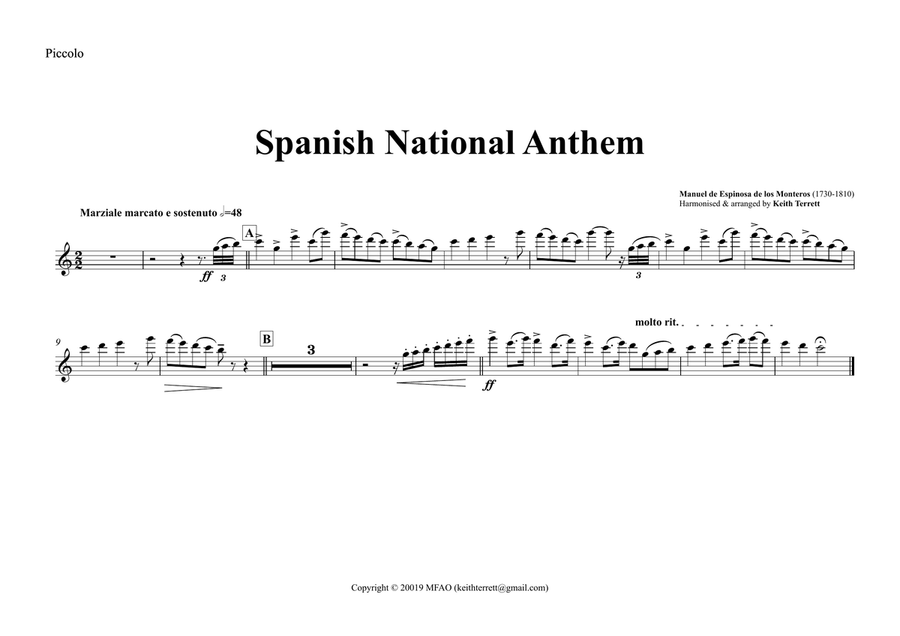 Spanish National Anthem for Symphony Orchestra ( L'orchestre national d'Île de France Edition) Full Orchestra scores gallery preview page 4