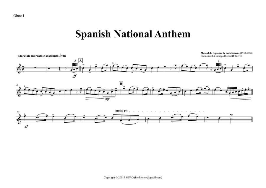 Spanish National Anthem for Symphony Orchestra ( L'orchestre national d'Île de France Edition) Full Orchestra scores gallery preview page 6
