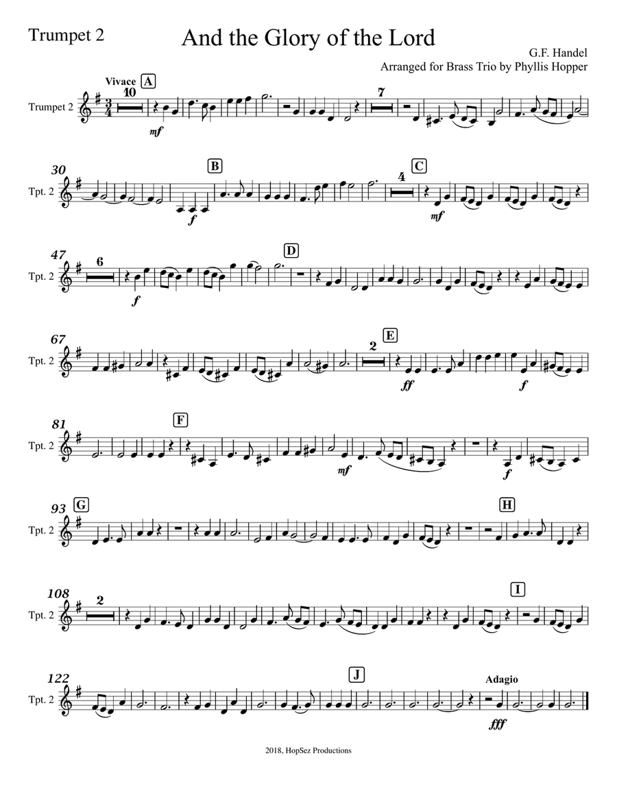 And The Glory of the Lord - 2tpt, tb, organ TB scores gallery preview page 6