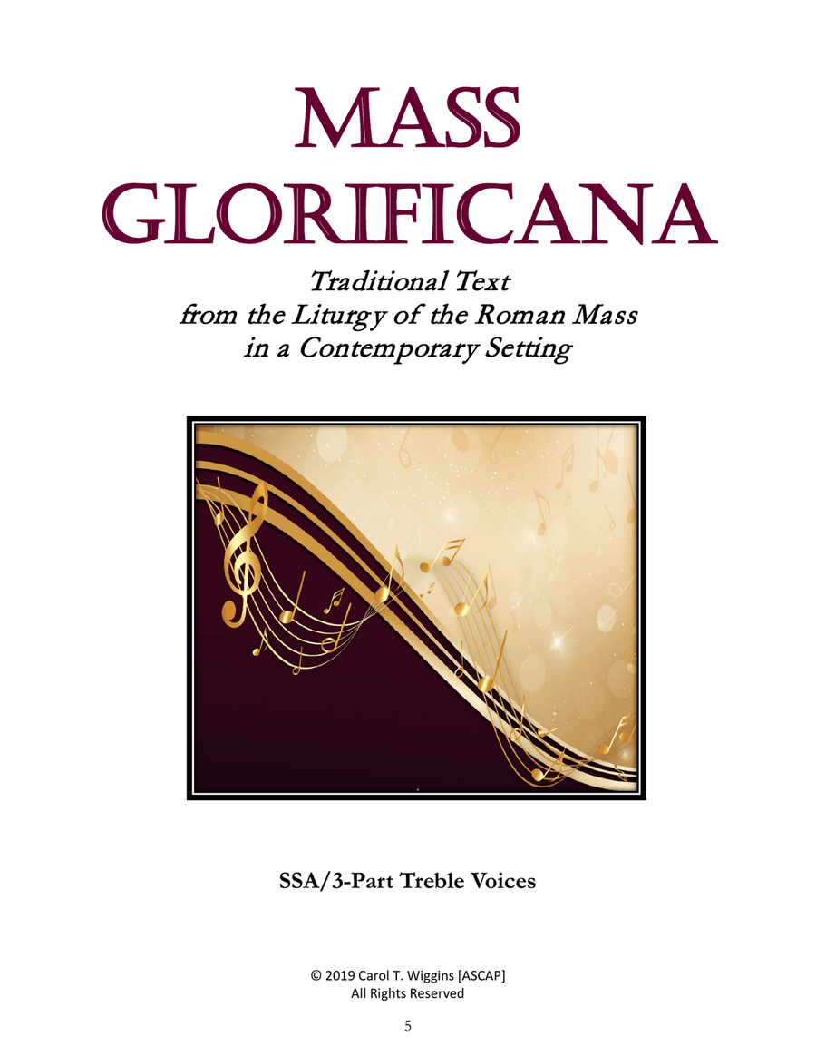 Mass Glorificana (Traditional Text from the Liturgy of the Roman Mass in a Contemporary Setting) SSA SSA scores gallery preview page 3