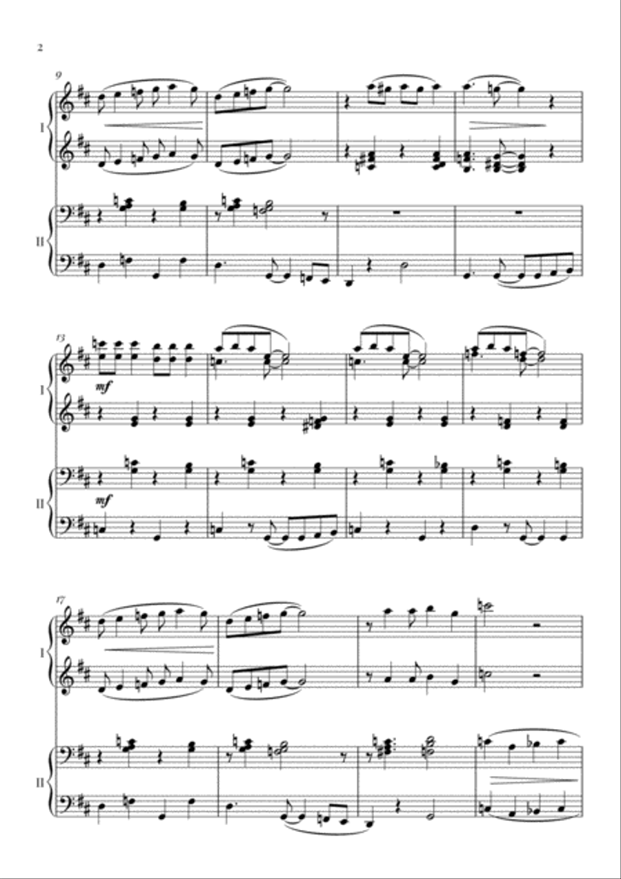 Jingle Bell Rock 1 Piano, 4-Hands scores gallery preview page 2