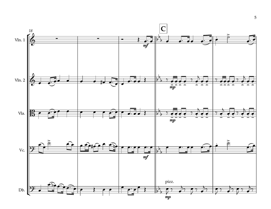 Mexican National Anthem for String Orchestra String Orchestra scores gallery preview page 5