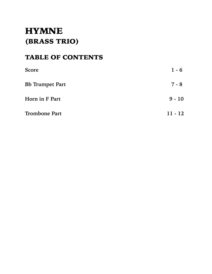 Hymne Brass Ensemble scores gallery preview page 4