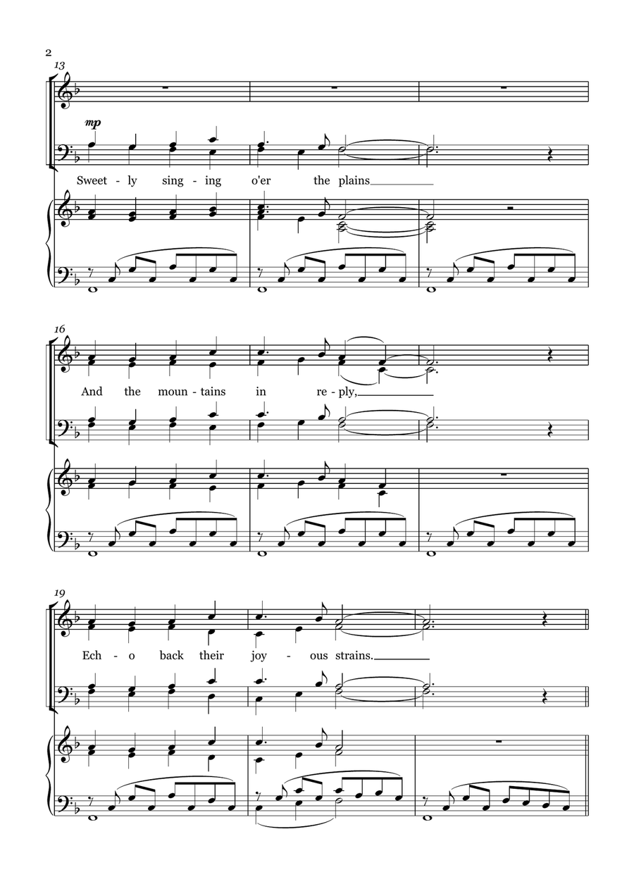 Angelic Christmas Medley 4-Part scores gallery preview page 3
