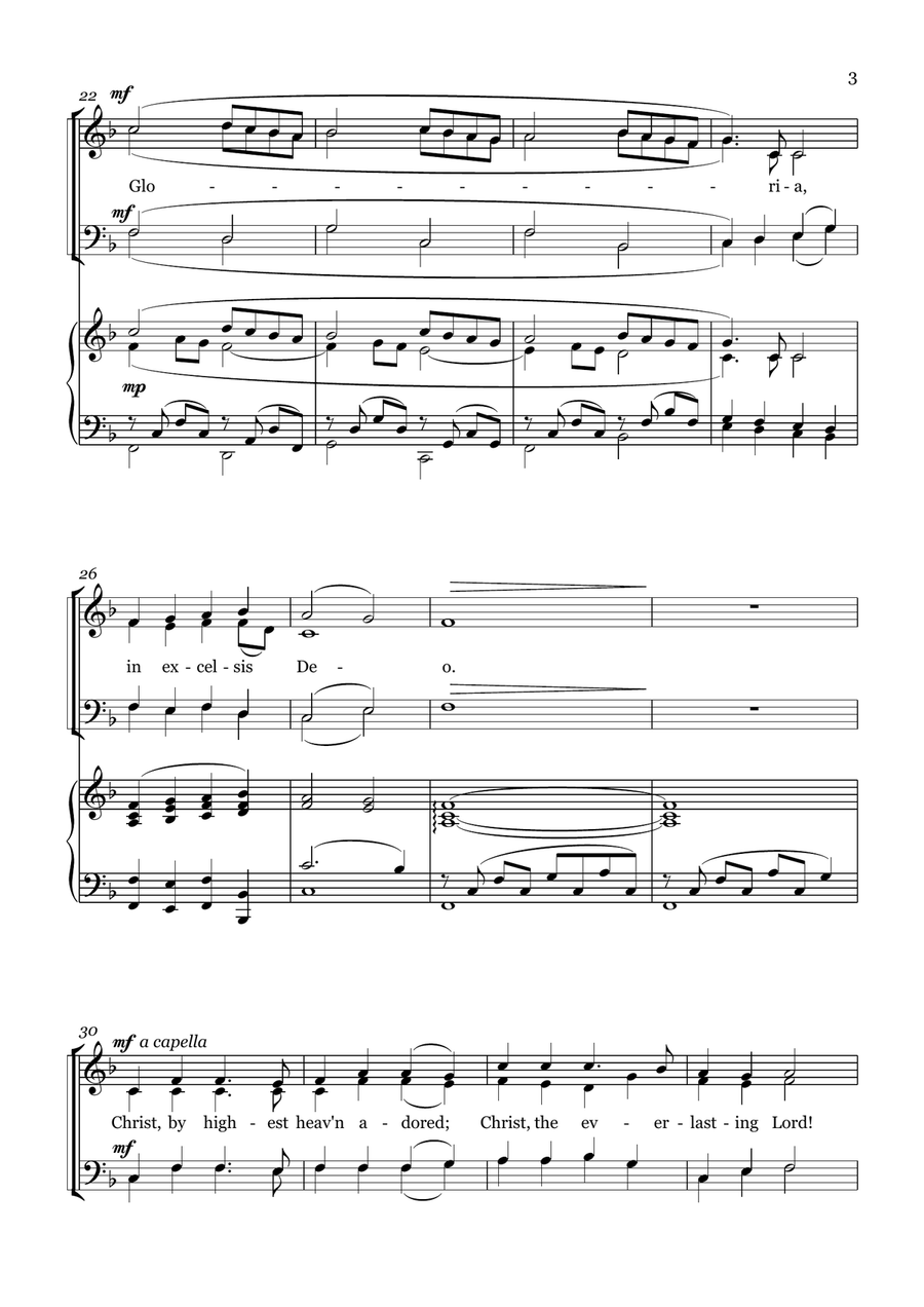Angelic Christmas Medley 4-Part scores gallery preview page 4