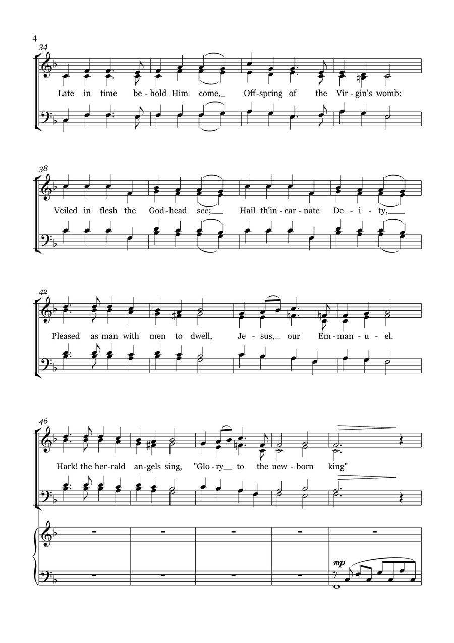 Angelic Christmas Medley 4-Part scores gallery preview page 5