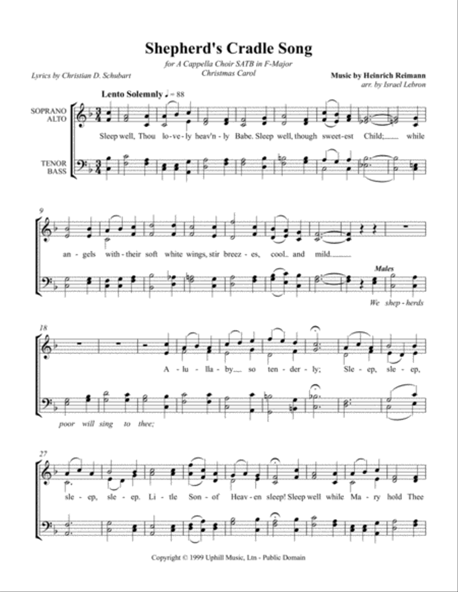 Shepherd's Cradle Song Choir scores gallery preview page 2