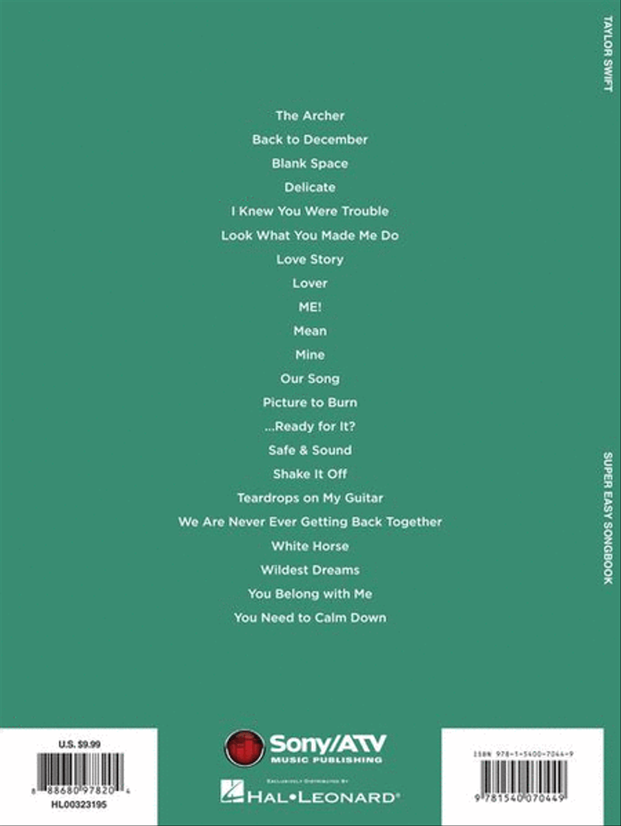 Taylor Swift - Super Easy Songbook Easy Piano scores gallery preview page 7