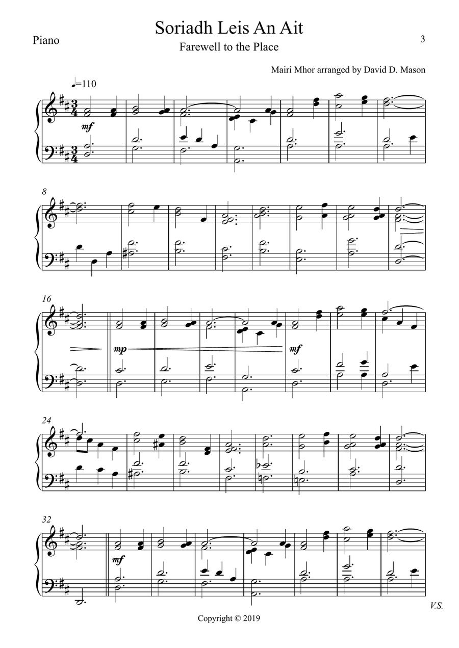 Soriadh Leis An Ait (Farewell to the Place) String Duet scores gallery preview page 3