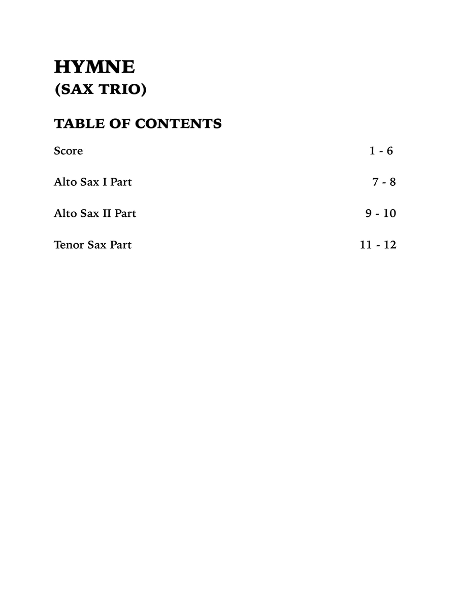 Hymne Woodwind Trio scores gallery preview page 4