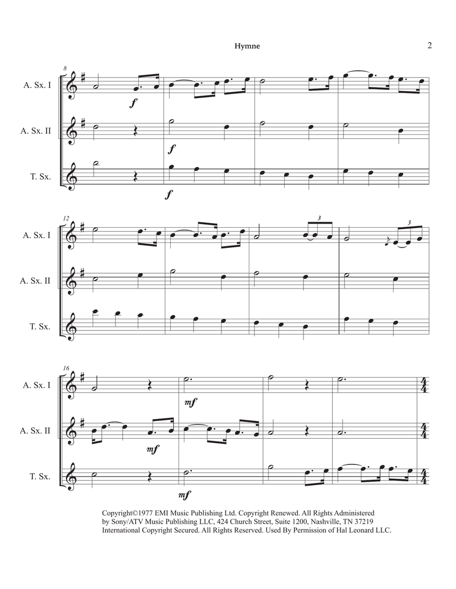 Hymne Woodwind Trio scores gallery preview page 6