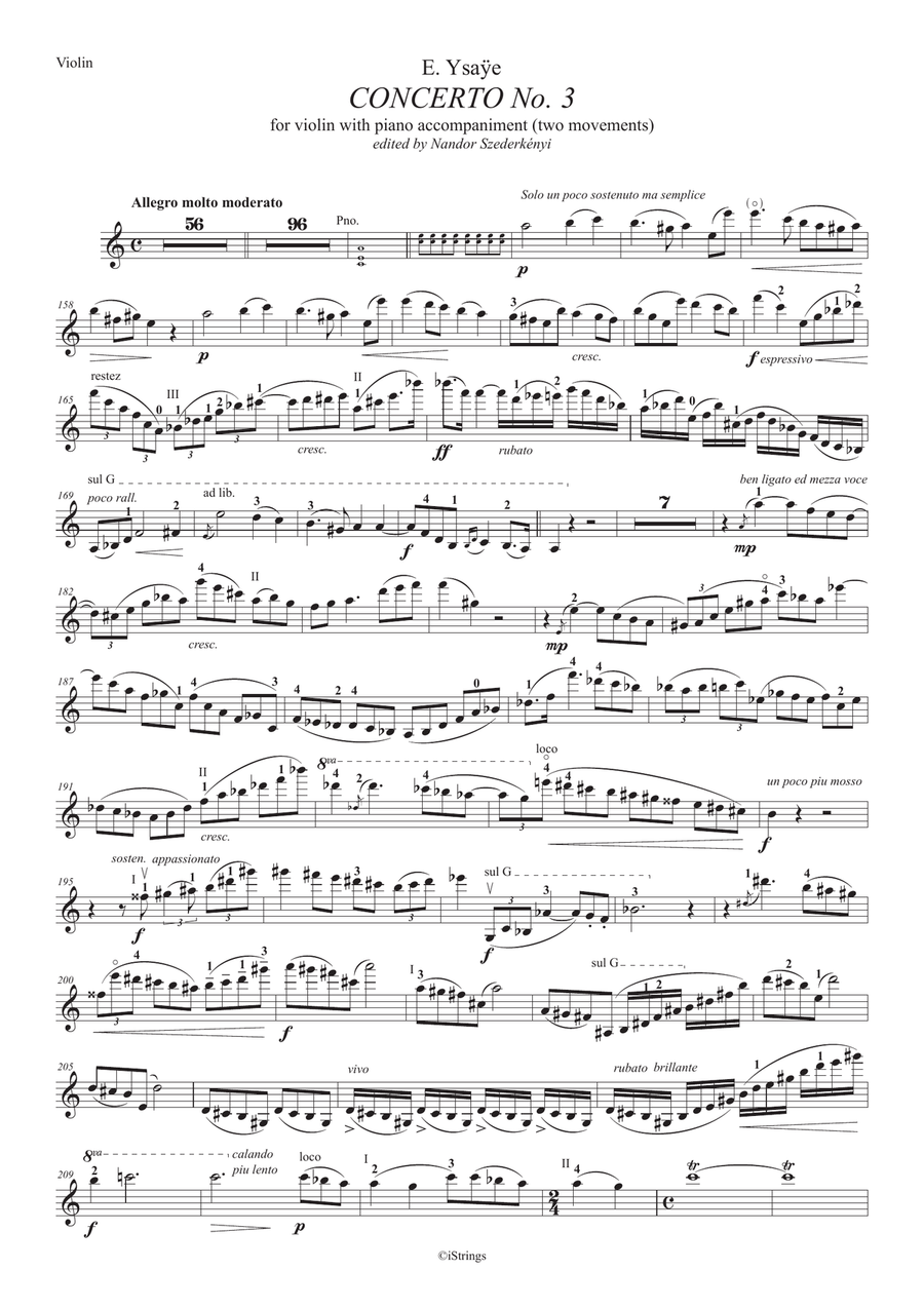 Violin Concerto No. 3 with piano accompaniment Violin Solo scores gallery preview page 3