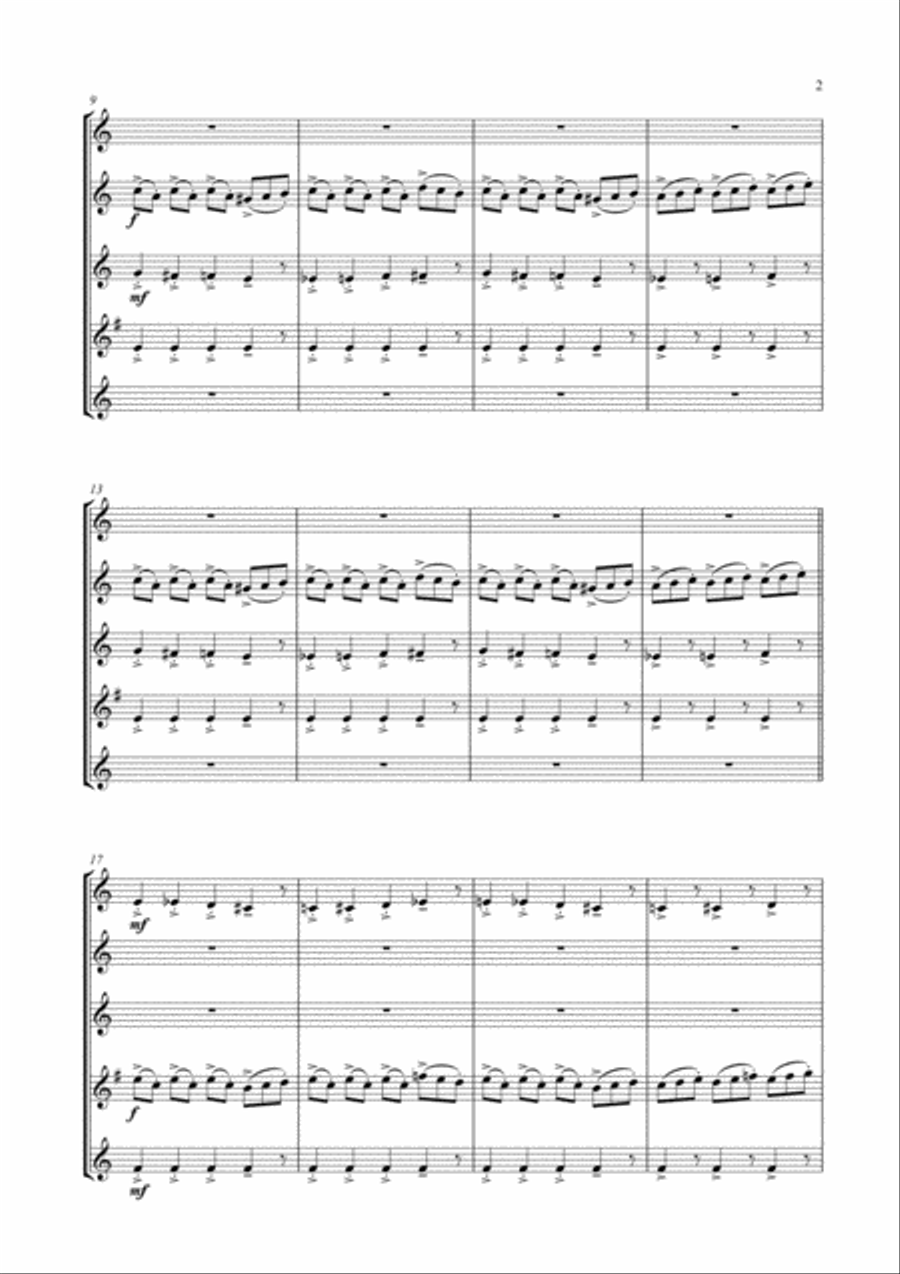Blue Rondo A La Turk Woodwind Ensemble scores gallery preview page 3