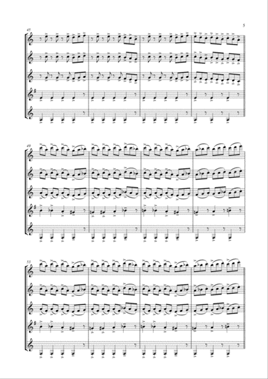 Blue Rondo A La Turk Woodwind Ensemble scores gallery preview page 6