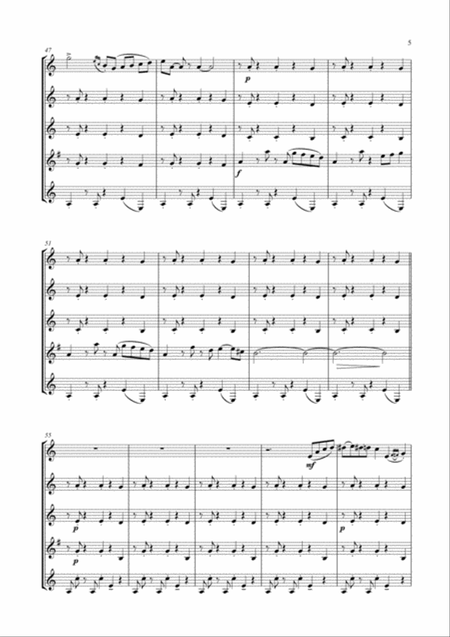 Take Five Woodwind Ensemble scores gallery preview page 6