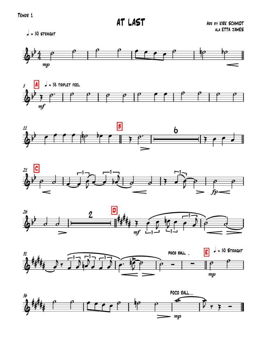 At Last At Last Jazz Ensemble scores gallery preview page 4