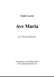 Ave Maria by G. Caccini - Clarinet Quartet