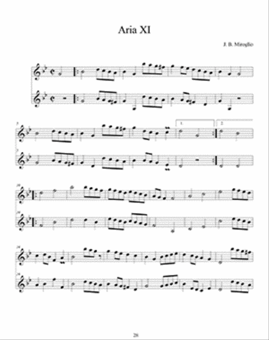 18th Century Mandolin Duets of Jean-Baptiste Miroglio Mandolin scores gallery preview page 3
