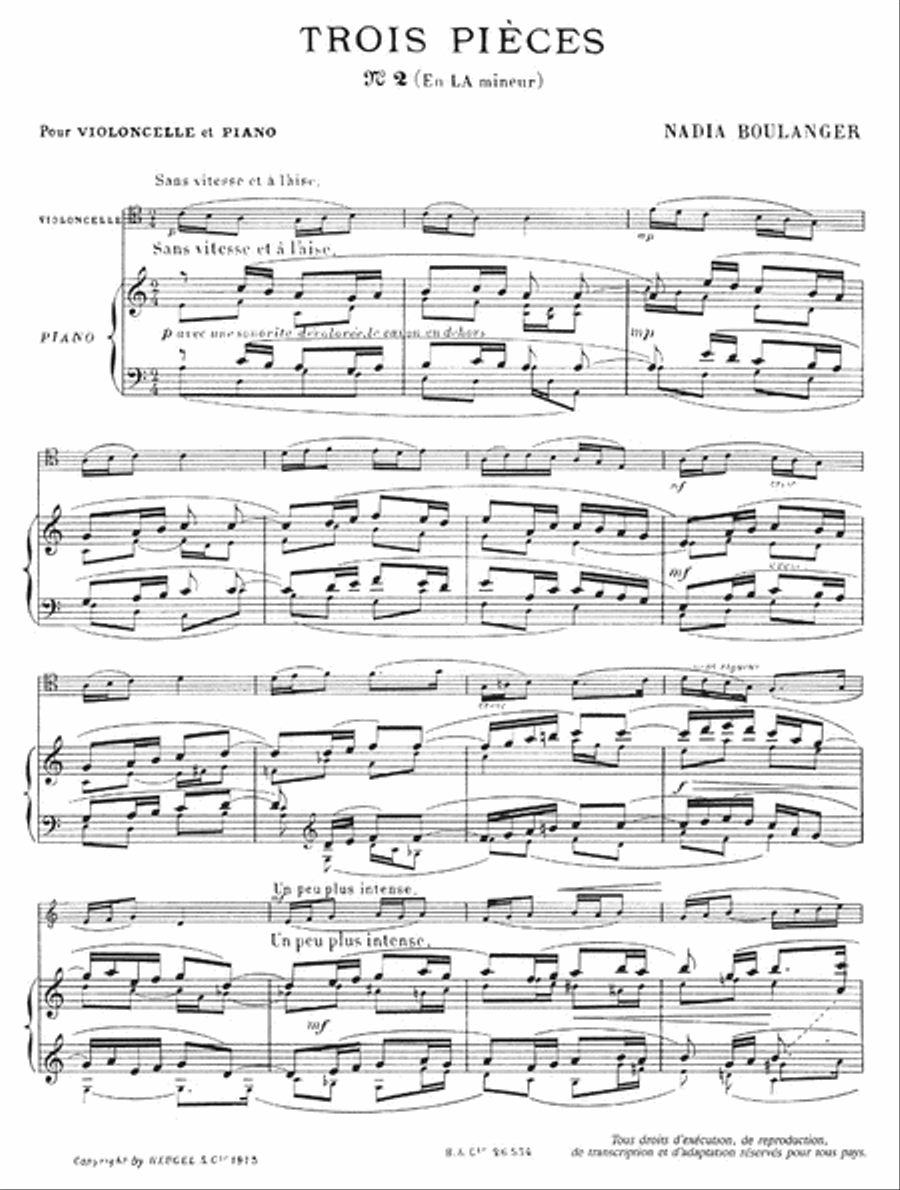 3 Pièces No.2 In A Minor Piano Accompaniment scores gallery preview page 2