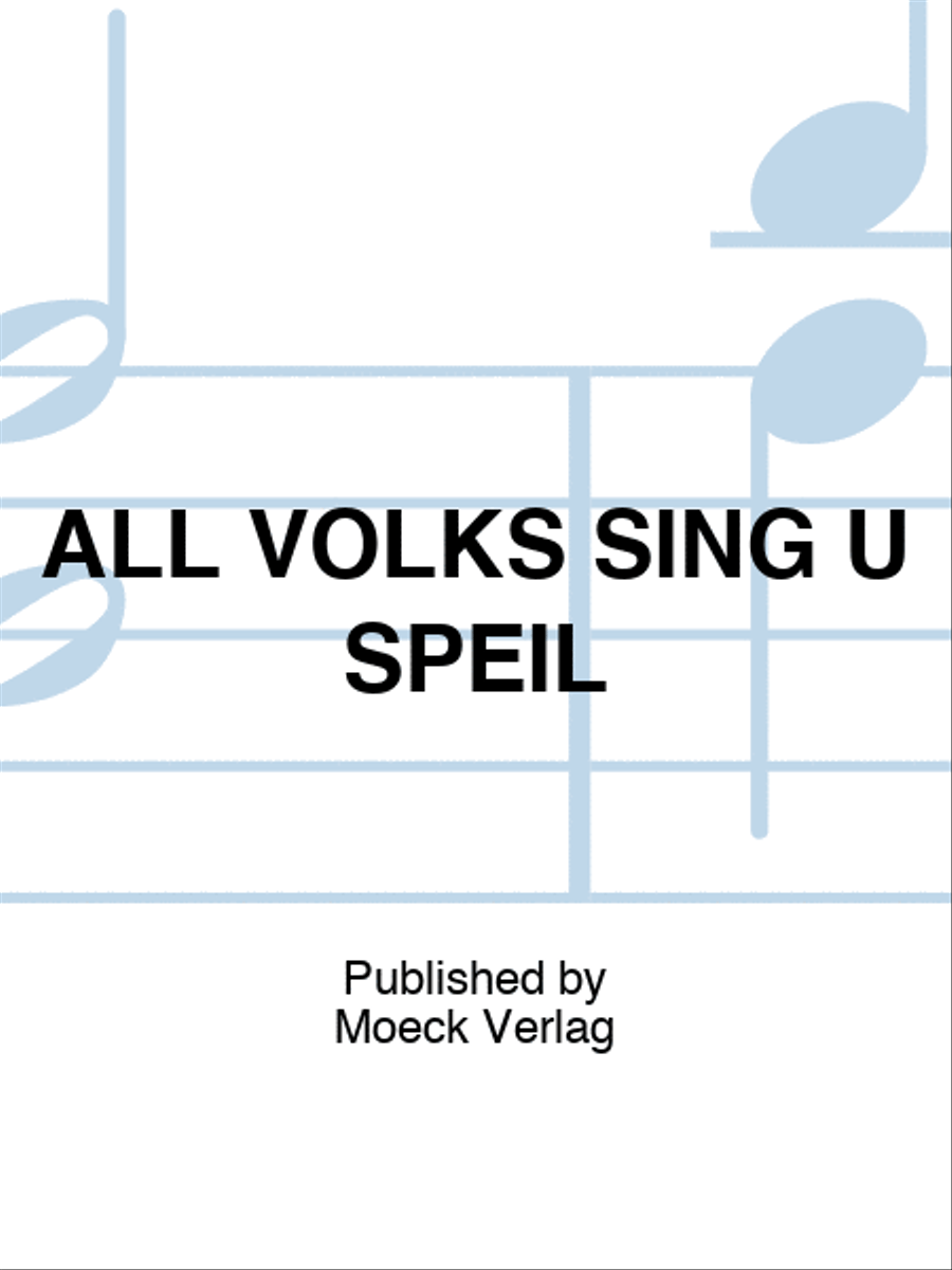 ALL VOLKS SING U SPEIL Woodwind Duet scores gallery preview page 1