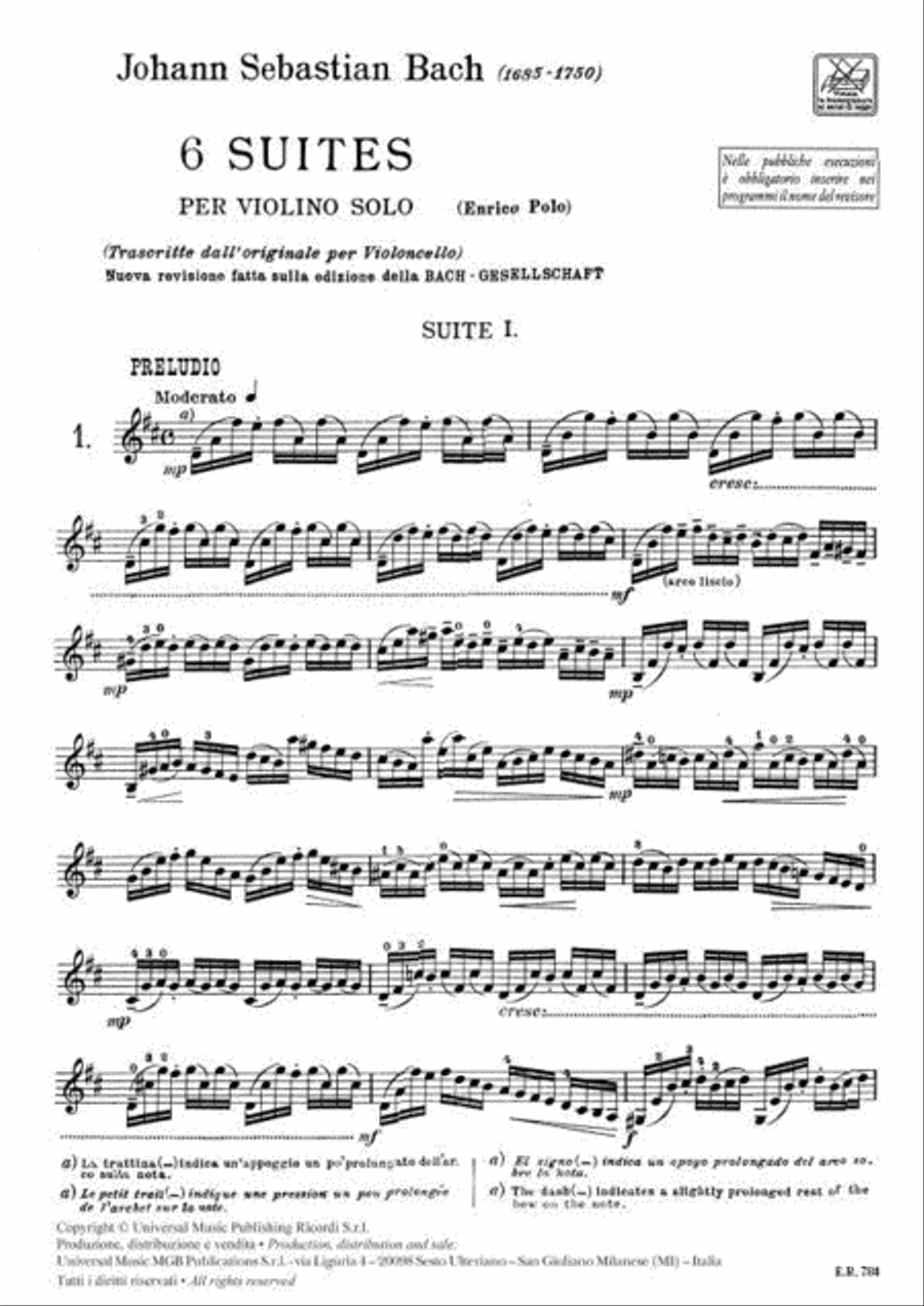 6 Cello Suites - Violin Solo Cello scores gallery preview page 2