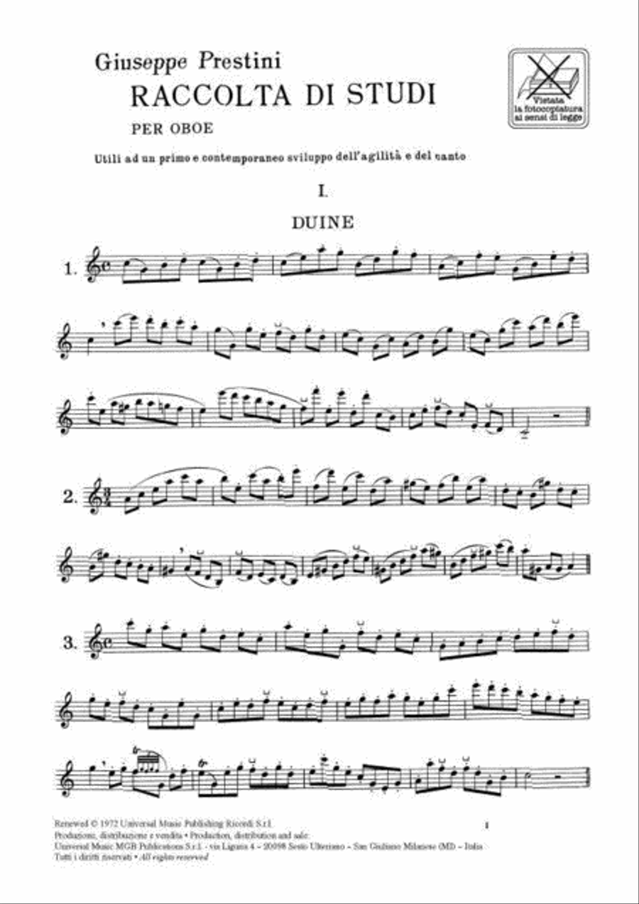 Raccolta di studi per oboe utili ad un primo e Oboe Solo scores gallery preview page 2