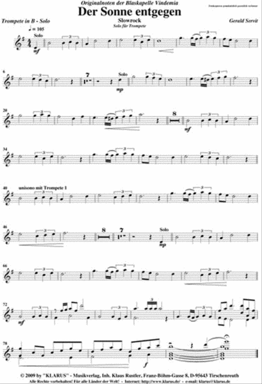 Der Sonne Entgegen Trumpet Solo scores gallery preview page 1