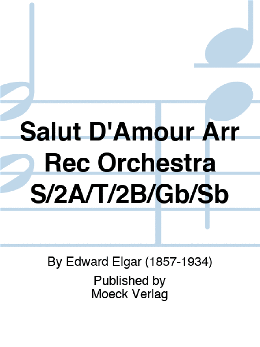 Salut D'Amour Arr Rec Orchestra S/2A/T/2B/Gb/Sb Orchestra scores gallery preview page 1