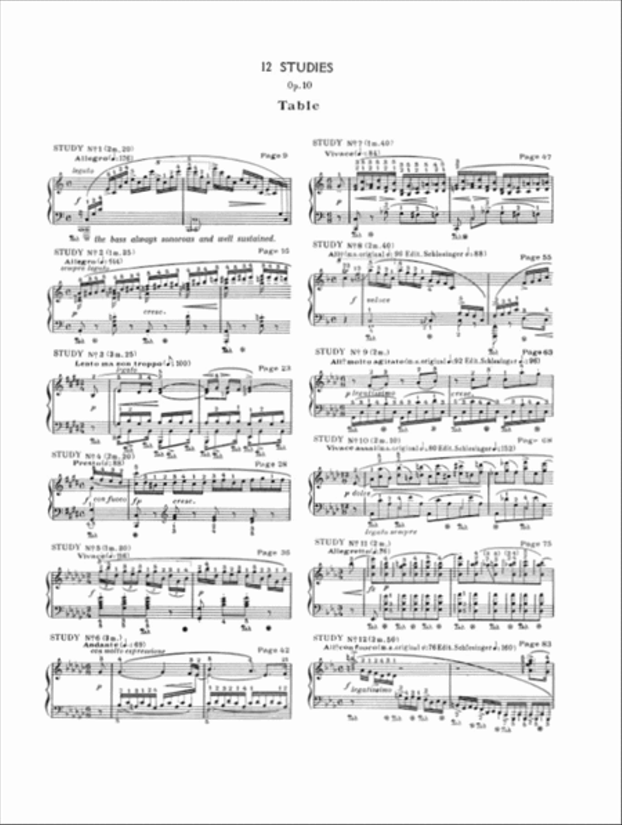 12 Studies Op.10 scores gallery preview page 2