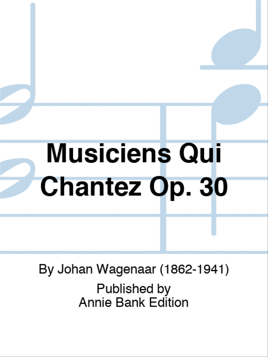 Musiciens Qui Chantez Op. 30 SSATB scores gallery preview page 1