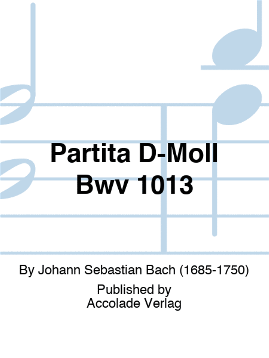 Partita D-Moll Bwv 1013 Clarinet Solo scores gallery preview page 1