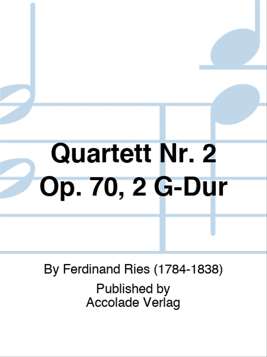 Quartett Nr. 2 Op. 70, 2 G-Dur String Quartet scores gallery preview page 1